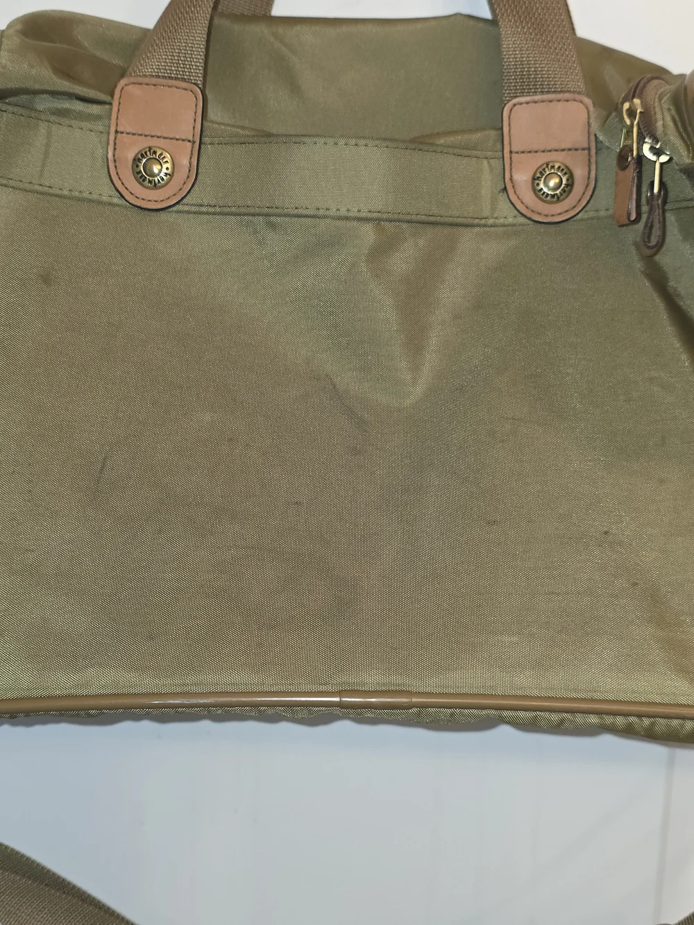 Hartmann Vintage Leather and Nylon Weekender Duffel Bag - Classic Travel Luggage